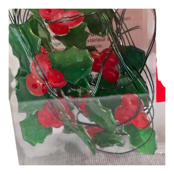 NEW Pier 1 Imports Glimmer Strings Flexible LED Lights Holly Berry 10 Lights 5" - Picture 2 of 7